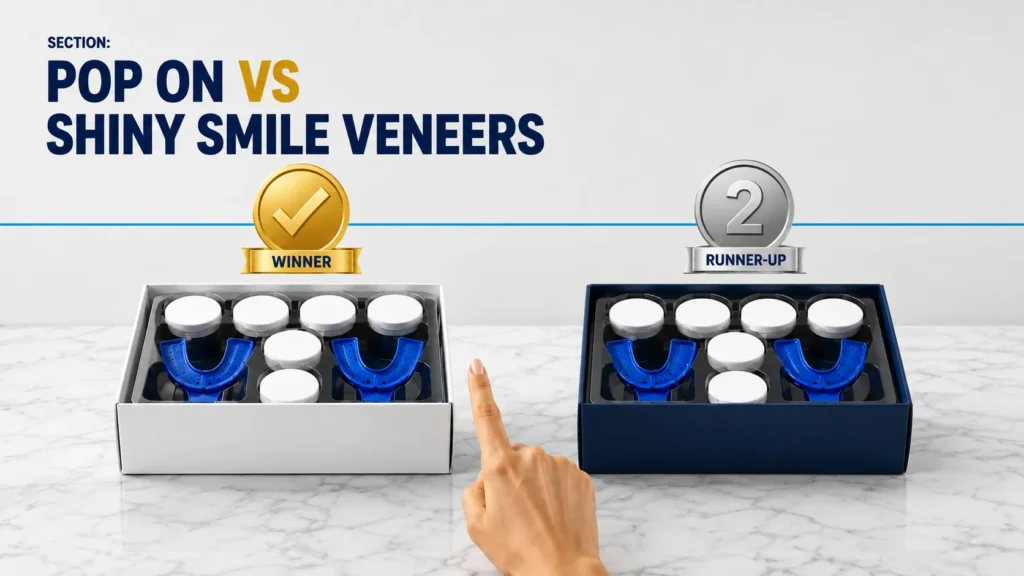 Pop On vs Shiny Smile Veneers