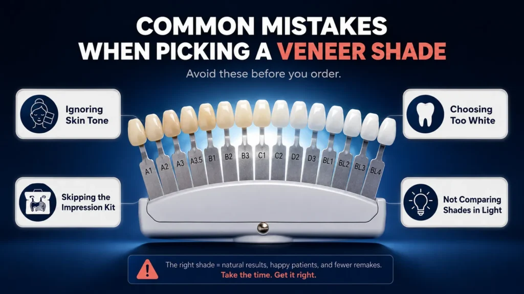 Common Mistakes When Picking a Veneer Shade