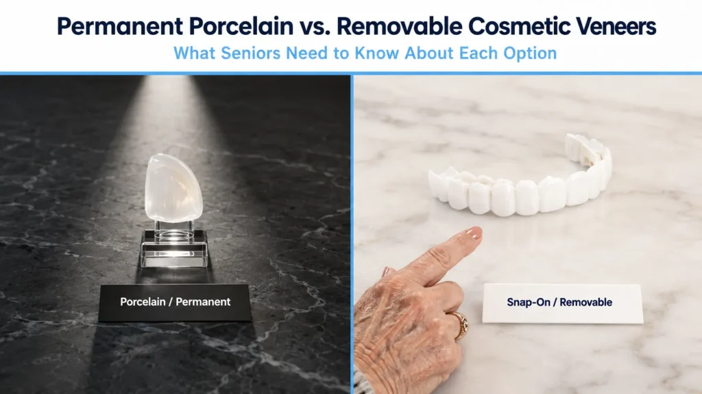Permanent Porcelain vs. Removable Cosmetic Veneers