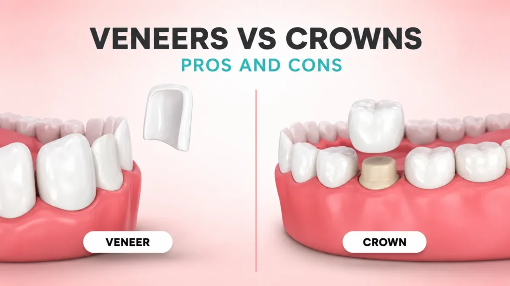 Veneers vs Crowns On Front Teeth Pros and Cons