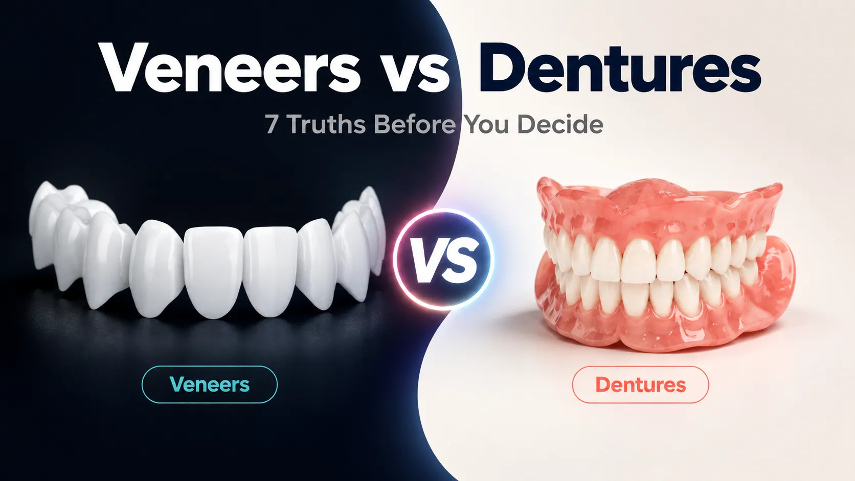 Veneers vs Dentures