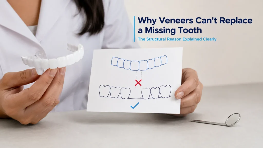 Why Veneers Can not Replace a Missing Tooth